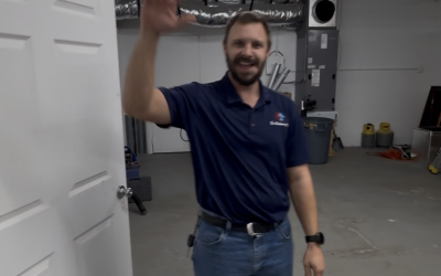 Dehumidifier Installation Seguin A certified Two Brothers A/C technician installing a whole-home dehumidifier unit.